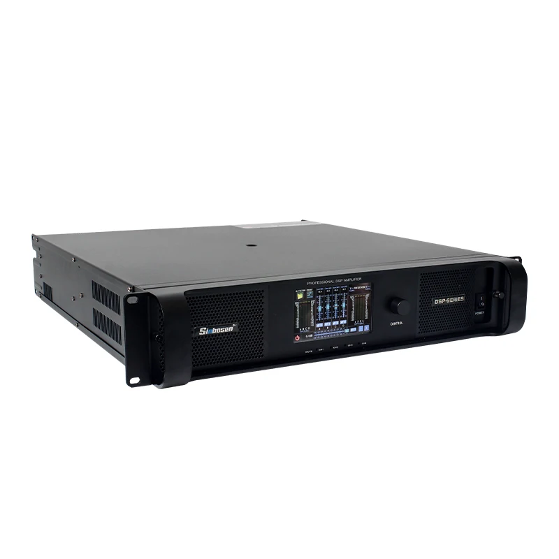 DSP20000Q 2200W Amplificador de subwoofer comercial de 4 canais AES FIR 2U Amplificador de caixa em rack