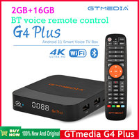 2025 GTMEDIA G4 PLUS 4K UHD Android Smart TV Box 2G +16G Bluetooth Google voice remote control  Smart Set top box Media player