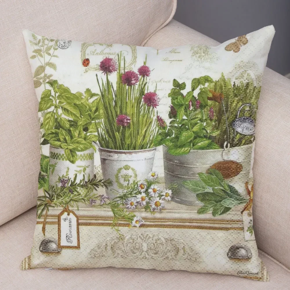 

Old-style flower plant fruit bonsai printing pattern decorative bedroom bedding living room study office sofa seat pillow sleeve