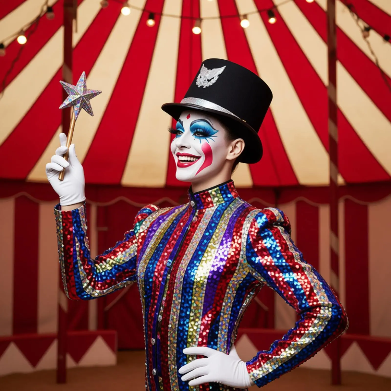Circus Ringmaster Hat Marching Band Hat Drum Major Hat Nutcracker-Costume Honor Soldier Top Cap Halloween Cosplay Party Hat