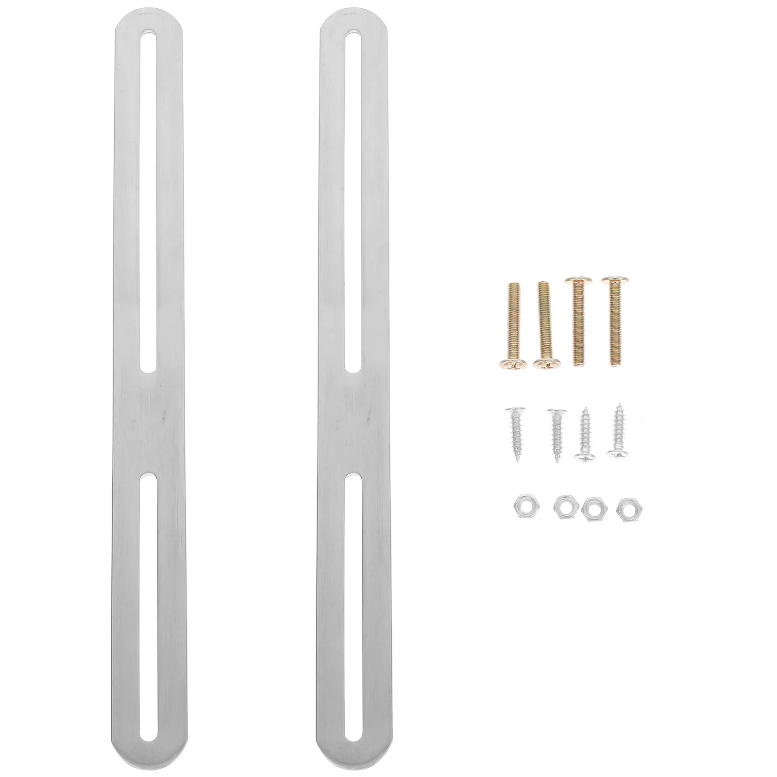 

2pcs Stainless Steel Corner Code Thickened Joining Plate Adjustable Installation Holes Dualhead Movable Design for Wood