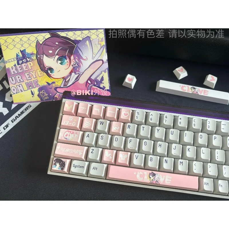 

Shooting game VALORANT Clove keycap PTB material five sided heat sublimate Compatible with cross axis keyboard OEM/cherry height