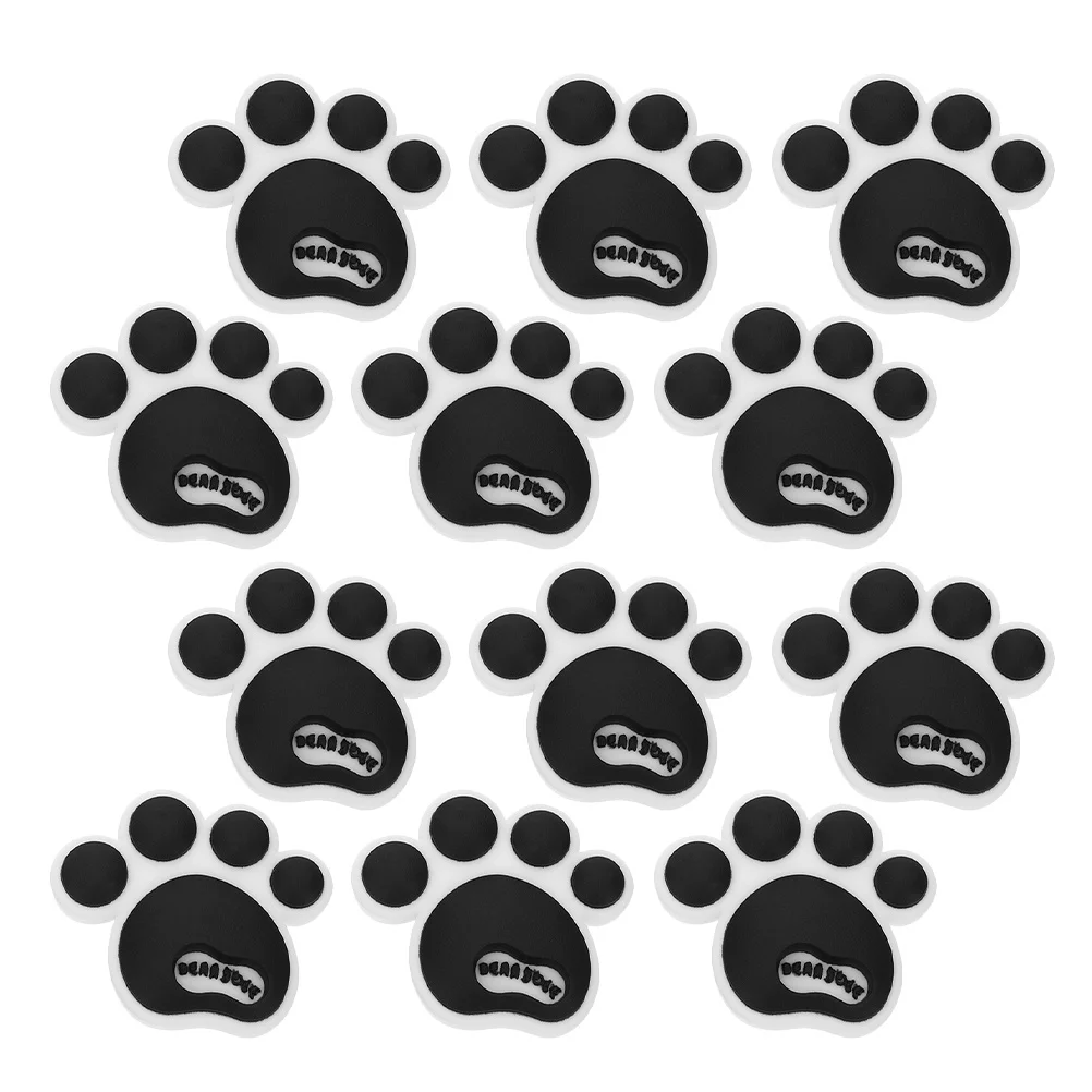 

12 шт. милых наклеек-защитников от царапин в виде лапок, силиконовые накладки на края кузова автомобиля, защита от столкновений