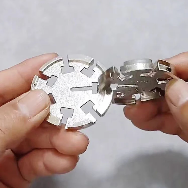 Magic IQ Games Mind Metal Puzzles Snowflake Brain Teasers for Adults Teens Kids Unlock Interlocking Educational Toys Gifts