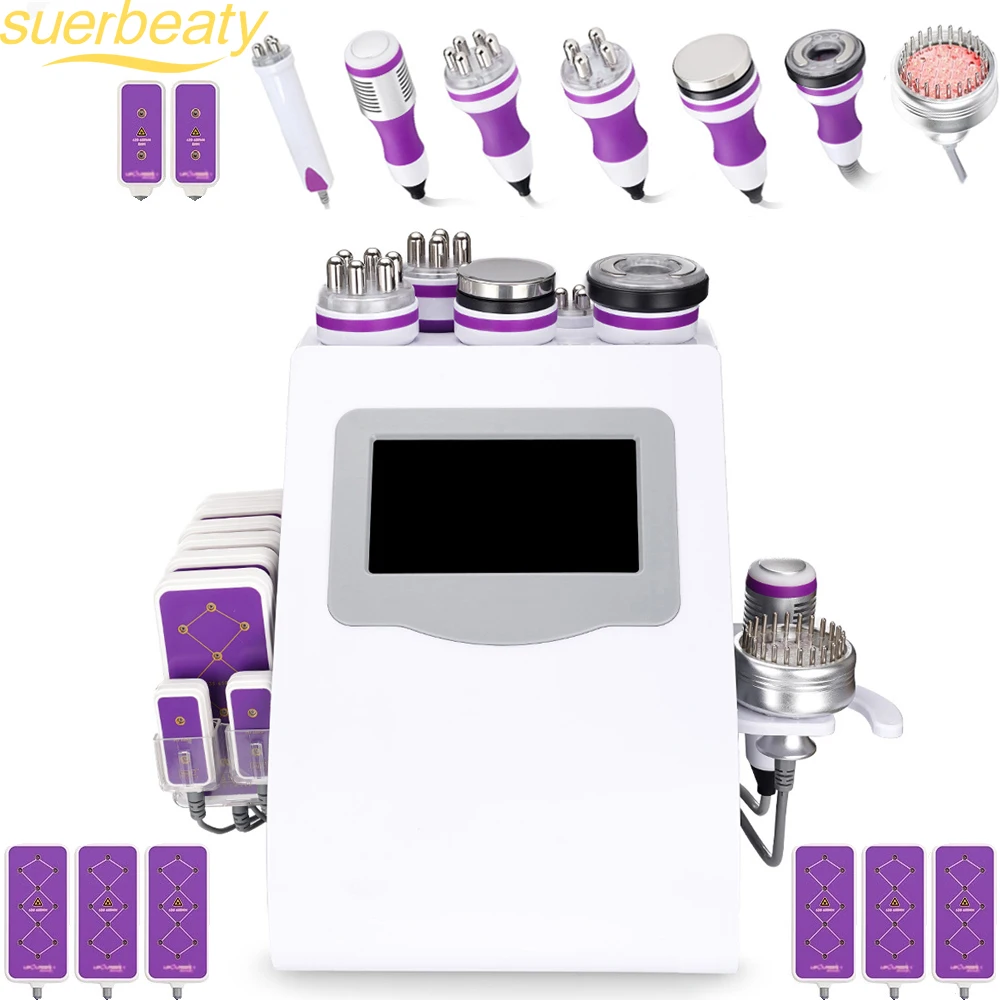 

9 In 1 40K Cavitation Machine Ultrasound Vacuum Slimming Body Massage Facial Care Tool for Spa Salon or Home Use