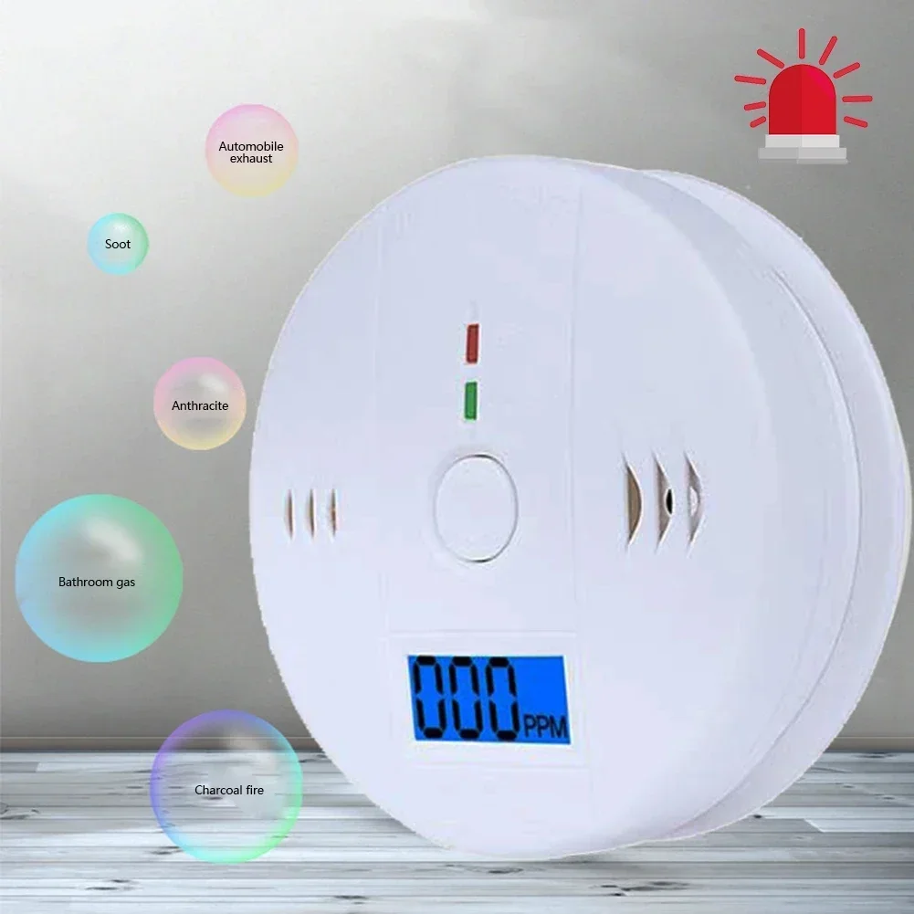 Carbon Monoxide Alarm Co Detector LCD Display Alarm Home Wireless Toxic Gas Leak Detector Fire Warning Sound Alarm Detector