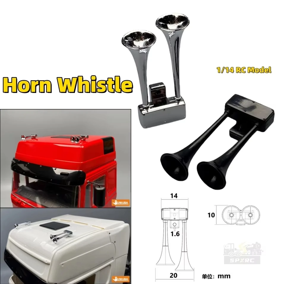 

Обновленный звуковой сигнал, труба, свисток ABS для 1/14 Tamiya RC SCANIA Benz GL, модифицированный прицеп с дистанционным управлением, самосвал, детали игрушек «сделай сам»