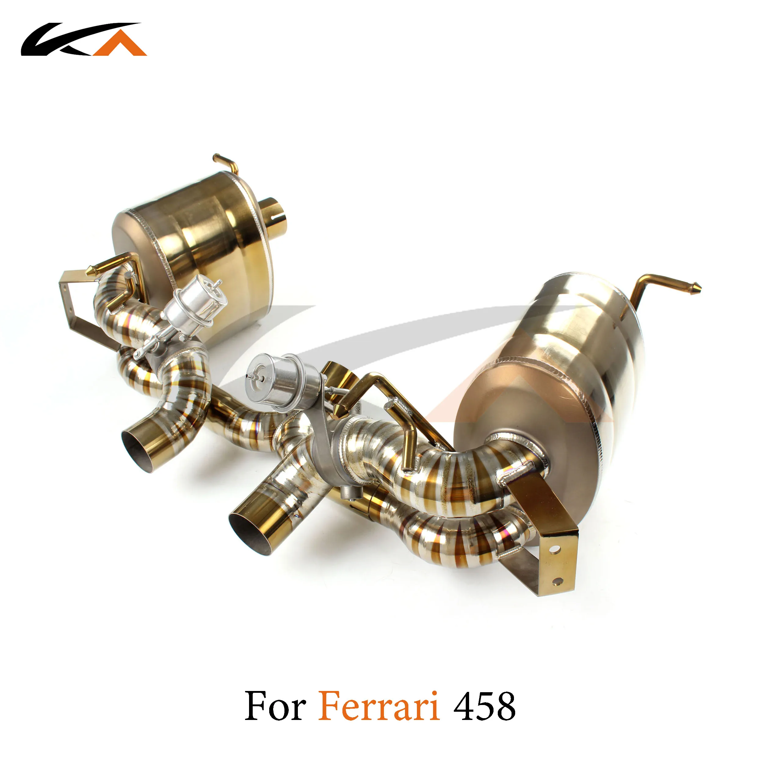 KA Tuning exhaust system parts titanium alloy catback for Ferrari 458 rear section performance muffler valve