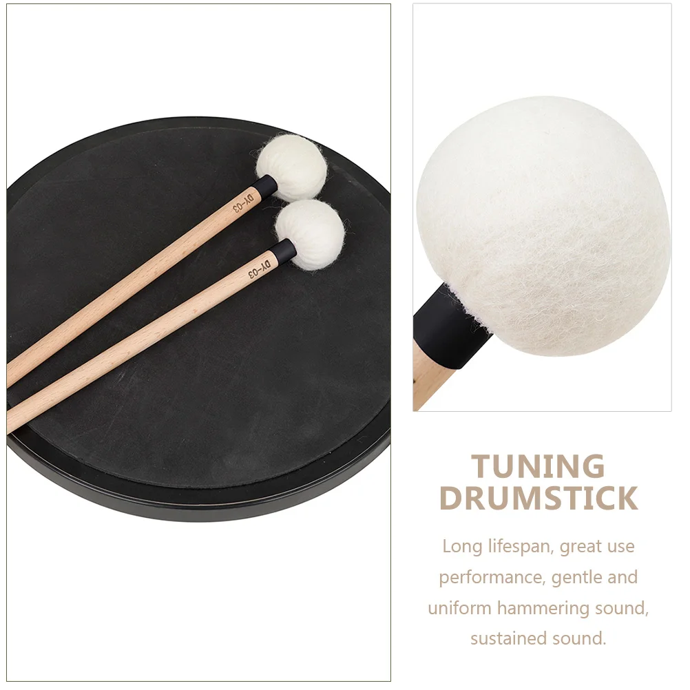 

2Pcs Felt Timpani Sticks Percussion Instrument Drumstick Accessory Percussion Tuning Drumstick Instrument Accessories Great