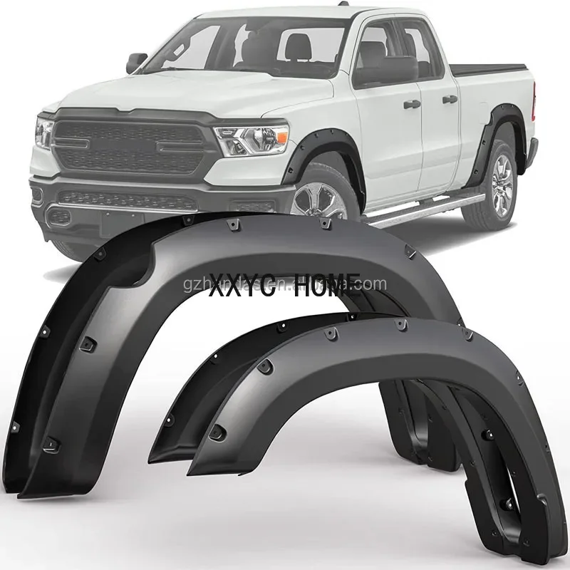 Handas Factory  Wholesale Price Car Plastic Wheel Arch Fender Flares  Eyebrow for Dodge Ram 1500 2019+