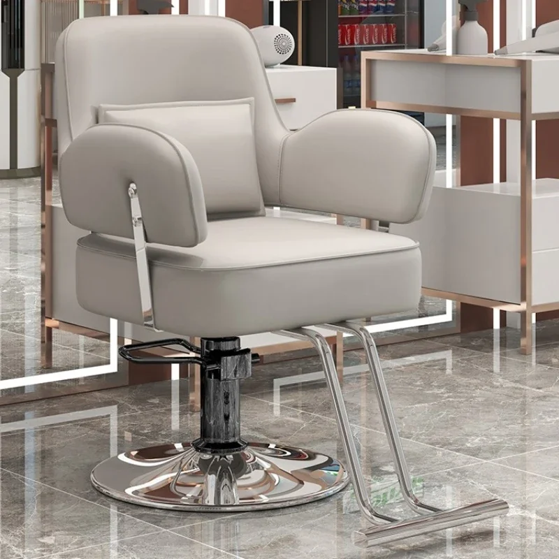 Hairdressing Lift Fashion Simple Barber Chair Swivel Perm Barber Chair Hair Dyeing Silla De Barbería Salon Furniture