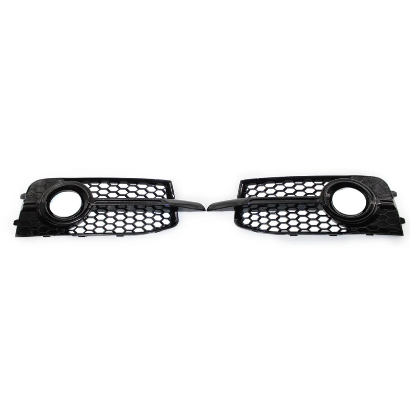 Car Front Bumper Fog Light Lamp Cover Honeycomb Lower Grille 8X0807681B 8X0807682B For 2011-2014 Audi A1 8X Sports Auto Parts