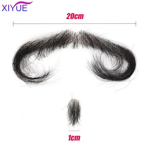 XIYUE synthetic Lace Beard Fake Moustache For Men Mustache Hand Made By Real Hair Cosplay Synthetic Lace Invisible Beards - Image 12