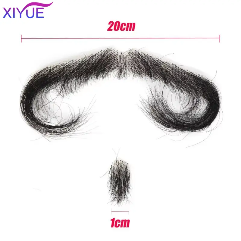 XIYUE synthetic Lace Beard Fake Moustache For Men Mustache Hand Made By Real Hair Cosplay Synthetic Lace Invisible Beards - Image 12