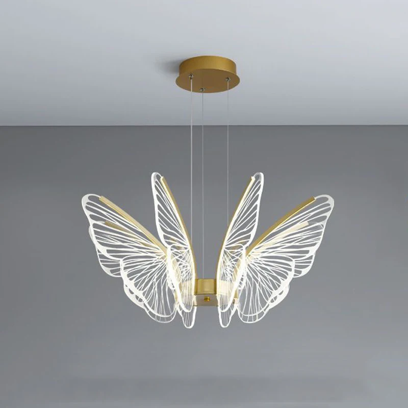 

Light Luxury Post-Modern Butterfly Chandelier Living Room Dining Room Bedroom Study Home Package Lighting Fashion Simple Nordic