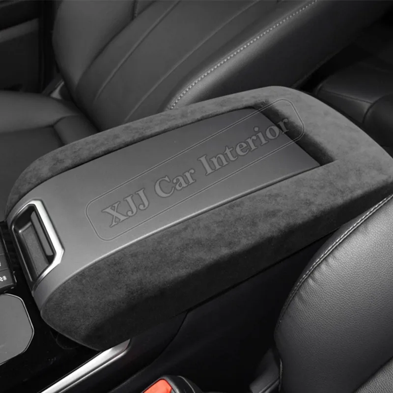 For Toyota Highlander RAV4 2022 Center Console Armrest Upper Outter Lid Suede Cover Sheath Shell Auto Interiors Modification
