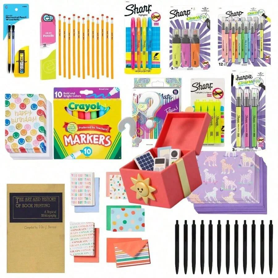 Surprise Unboxing Stationery Kit Adorable Study Supplies Perfect For Teenagers.