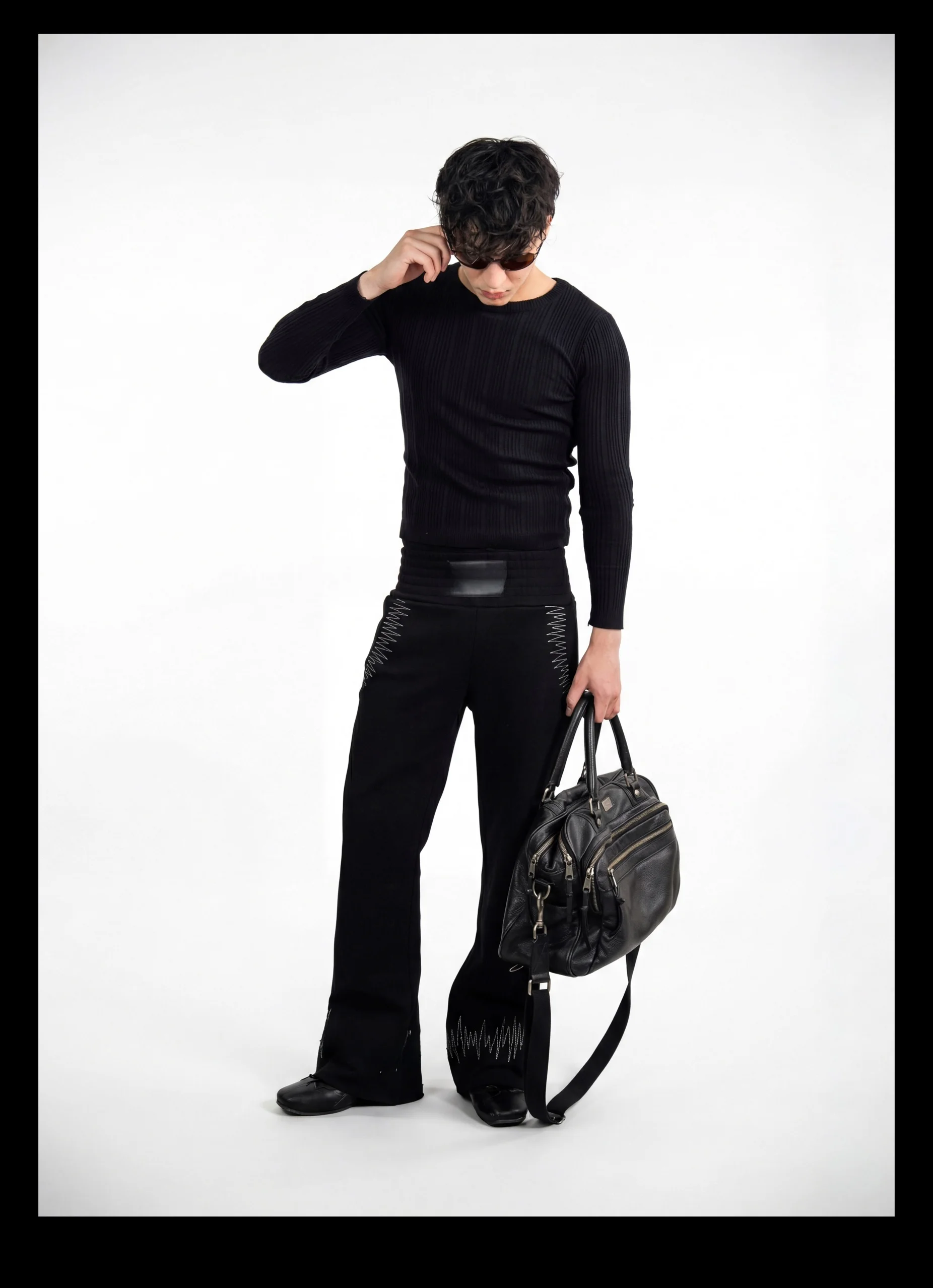 

Summ2 Air Layered Wide Leg Fitn Pants High Waist Straight Cut Casual Trousers for Men And Women Cotton 00% Elastic