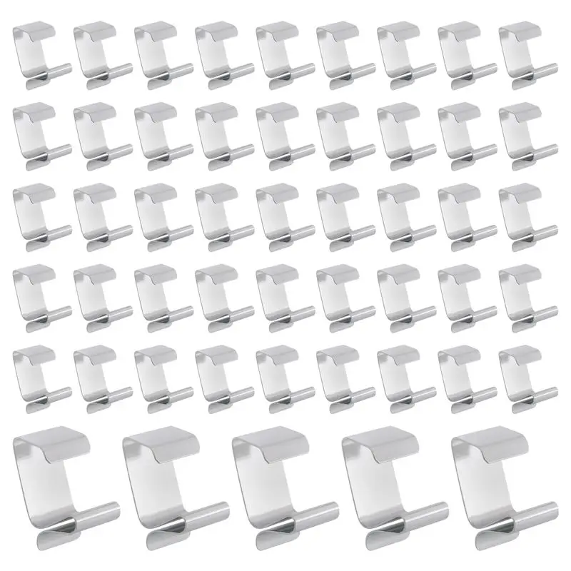 A01F-50PC Christmas Lights Gutter Hooks Galvanized Holiday Lights Roof Hooks Christmas Light Clips Xmas Light Gutter Hangersb Du