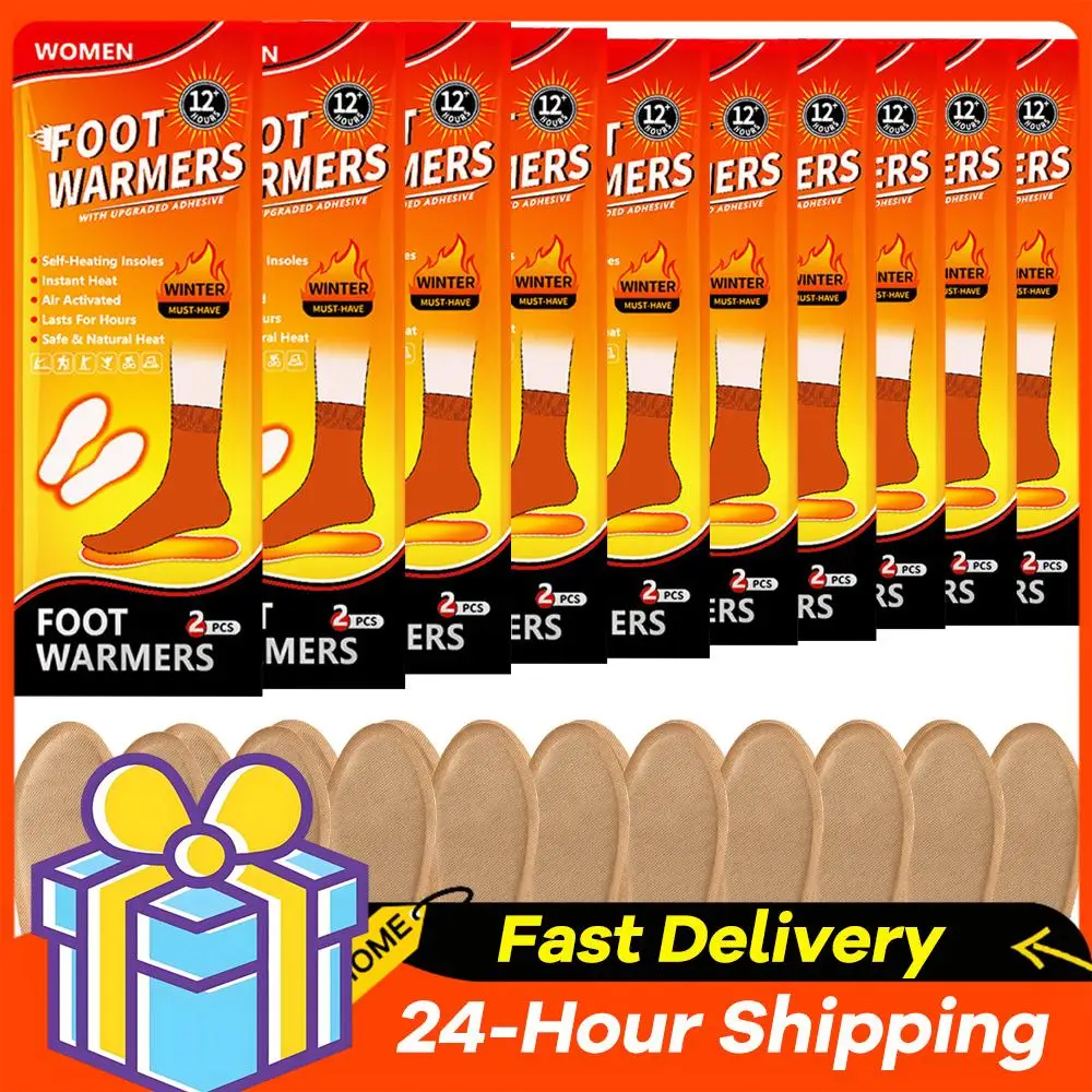 

10 пар грелок для стоп с постоянным нагревом, без запаха, активируемые воздухом, для охоты и активного отдыха на природе
