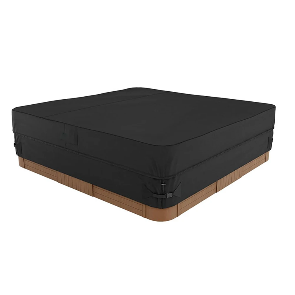 

Чехол для уличных ванн и спа-бассейнов, защитный, 96*96*20 дюймов, регулируемый, из ткани 420D, с регулируемыми пряжками