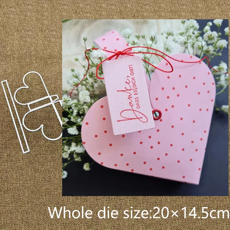 

Новые дизайнерские металлические вырубные штампы для скрапбукинга: сердце, складная коробка, украшение для альбомов, бумаги, открыток, тиснение