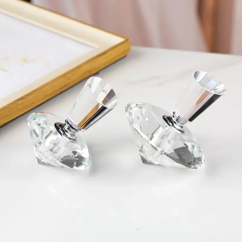 8ml Luxury Crystal Perfume Bottle Diamond Design Glass Vial for Essential Oil Home Decor Gift Box Portable Mini Fragrance