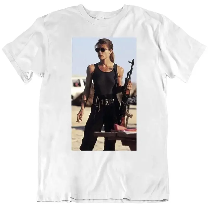 Sarah Connor Terminator 2 T2 Movie Fan T Shirt
