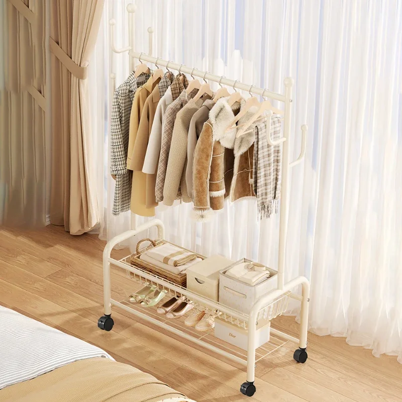 Modern Wheels Coat Rack Standing Entrance Hall Niche Nordic Coat Rack Living Room Portable Perchero De Ropa Storage Furniture