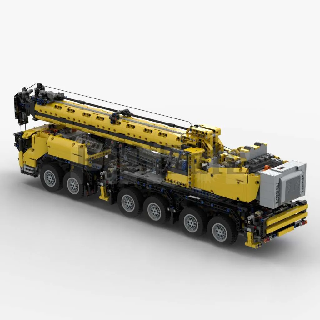 MOC-5509 Grove GMK6400 Mobile Crane MK III by Motomatt Building Block Model Spliced Electric Toy Puzzle Kids Gift