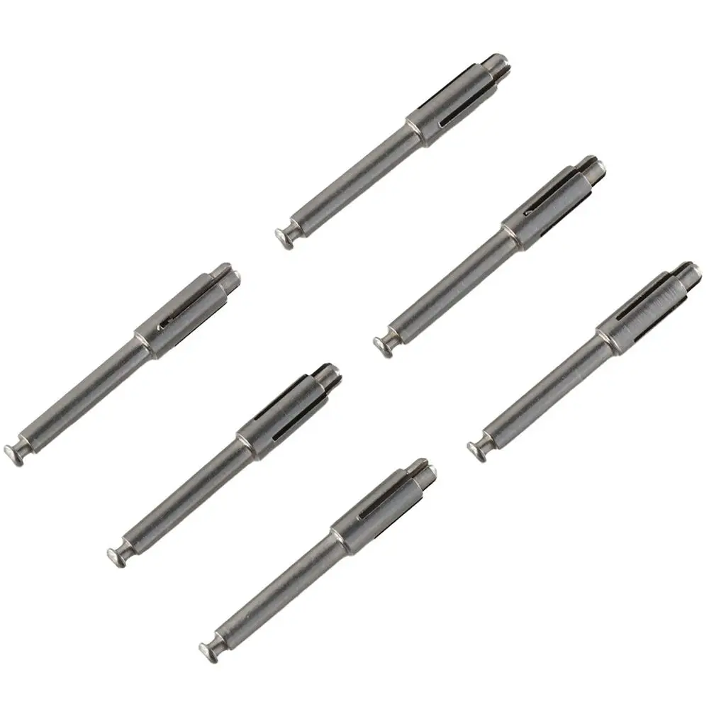 6PCS Reinforced Stainless Steel Dental Mandrel Soflex Type 25mm Silver Flexi Disc Fit RA Shank Mandrel Composite Tools Polishing