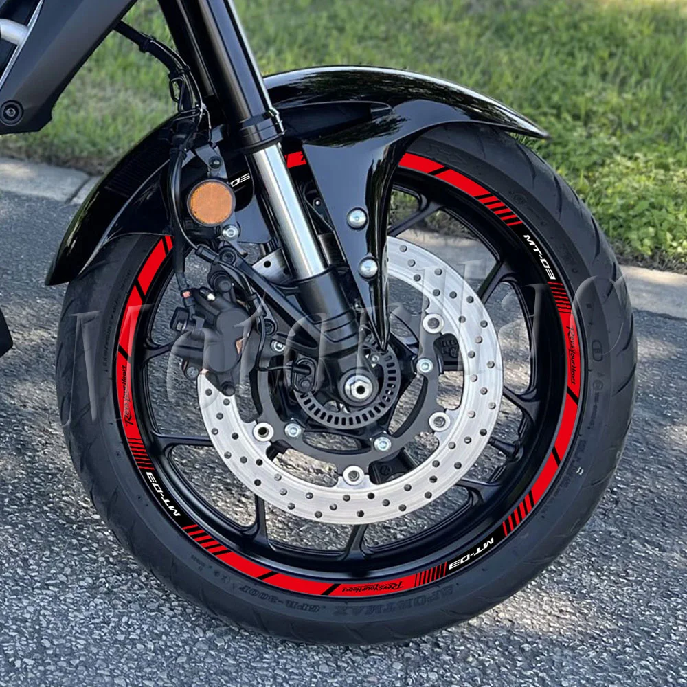 Motorrad-Felgenaufkleber Reflektierende Nabenstreifen-Aufkleber Zubehör Wasserdicht Für MT-03 MT03 mt 03 – Detail 4