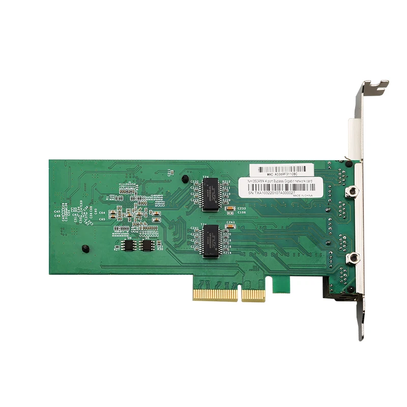 PCI اكسبرس خادم تجاوز جيجابت بطاقة الشبكة PCI E 4X جيجابت إيثرنت رباعية ميناء RJ45 1000 متر محول إنتل I350AM4 سطح المكتب
