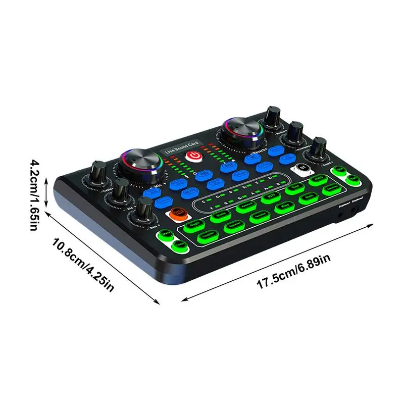 Geluidskaart Voor Streaming Streaming Mixer Geluidseffecten Bord Oplaadbare Audio Opname Mixers Muziek Mixer Board Audio Mixer