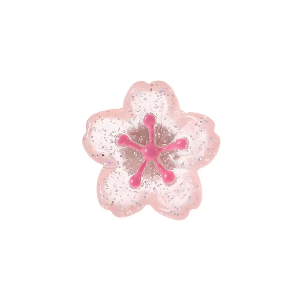 

Pink Cherry Blossoms Push Pins, Plastics 1.95cm Pink Resin Glitter Flower Push Pins Decorative Thumbtacks For Feature Wall