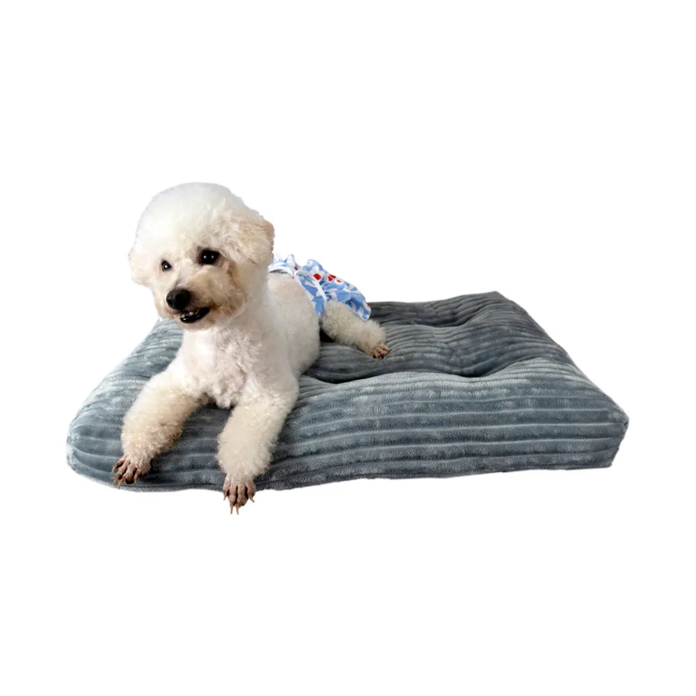 

Short Plush Dog Bed Mat Removable Washable Pet Massage Pad Soft Thickened Calming Puppy Cushion For Small Medium Large Cats Dogs