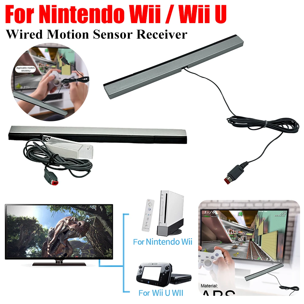 Barra inductora IR de rayos infrarrojos remotos con cable de extensión barra de Sensor de rayos infrarrojos con cable barra de Sensor remoto para Wii