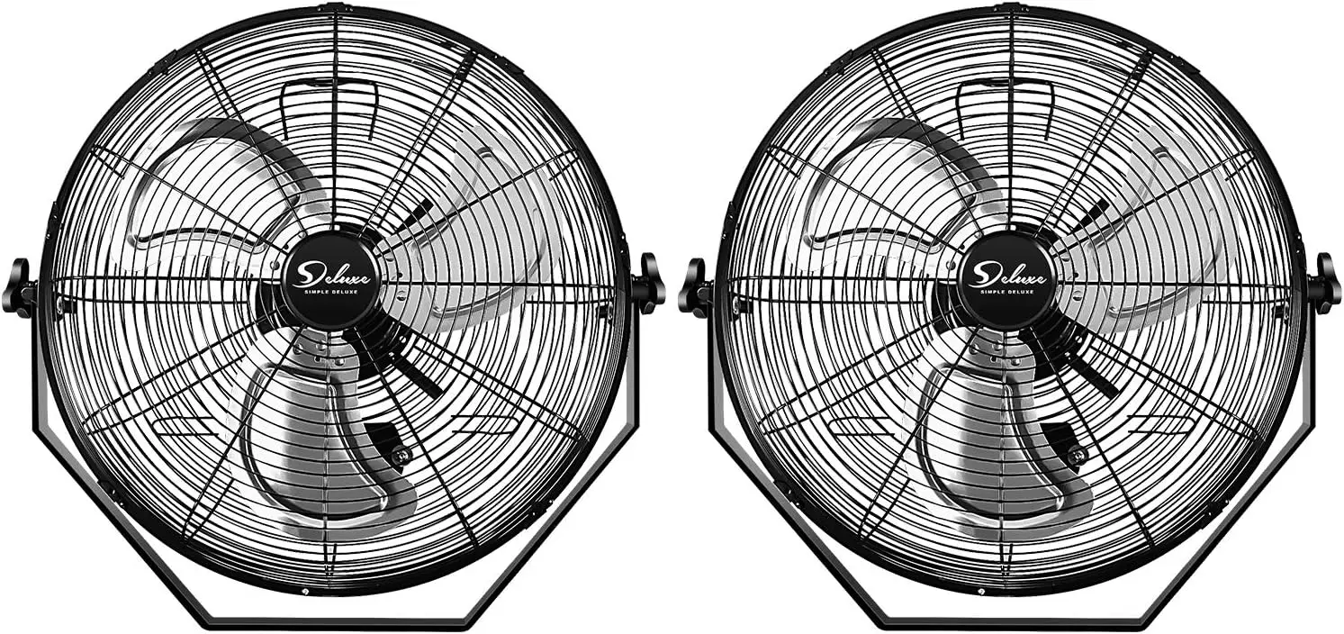 Deluxe 18 Inch Industrial Wall Mount 3 Speed Commercial Ventilation Metal Fan for Warehouse, Greenhouse, Workshop, Patio, Factor