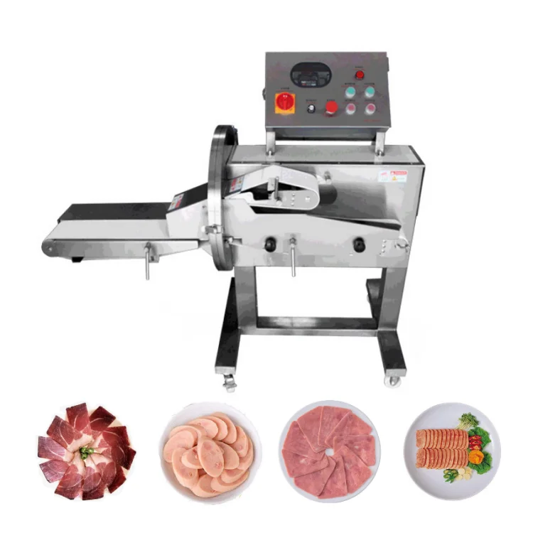 ماكينة تقطيع اللحوم الأوتوماتيكية لقطع اللحوم المطبوخة ماكينة تقطيع لحم الخنزير الأوتوماتيكية الكهربائية