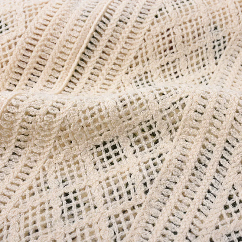 صدرية كروشيه مطرزة بالزهور بدون أكمام وأزرار أمامية سترة نسائية للربيع والصيف عتيقة من Fairycore Cottagecore #6