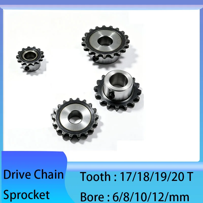 1 Pcs 04C Screw Hole M5 Hole 6mm-12mm With 17/18/19/20 Teeth 45 # Steel Chain Wheel Platform Wheel Finished Hole