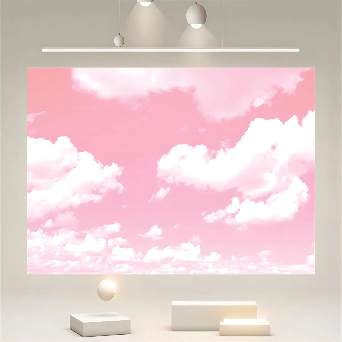 Pink, blue, cloudy, sunny weather, natural adult male and female photography background, party, photography studio shooting