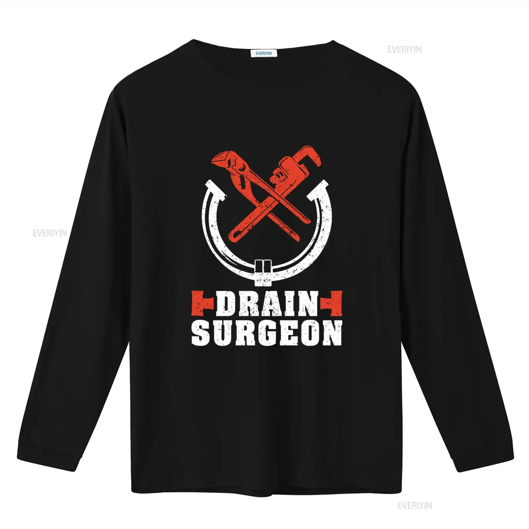 Drain Surgeon Plumber Wrench T Shirt Funny Design vintage Washed Casual Slightly Stretched fashion homme Soft Comfortable