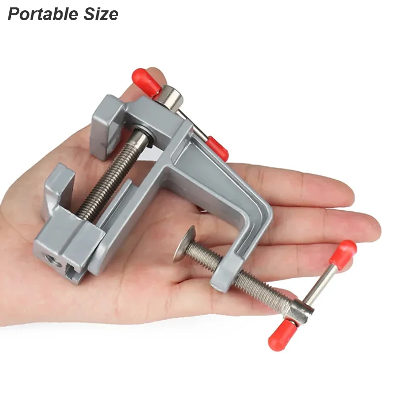 Mini Torno de Bancada com Grampo de Mesa e Parafuso, Ferramenta Portátil para Artesanato DIY, Fixação de Moldes, Reparos, Fabricação de Joias, Eletrônicos e Pequenos Trabalhos de Hobby