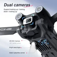 i3 Pro Drone Quadcopter: 4K Dual ESC Cam, Optical Flow, Foldable, Smart Avoidance RC Gift