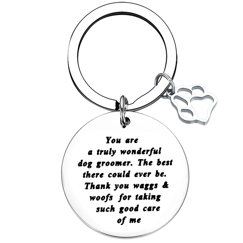 Dog Groomer Gift Key Chain Ring Pet Groomer Gift Dog Grooming Gift keychains pendant Dog Salon Gift Dog Groomer Thank You Gift