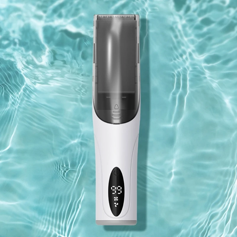 

J15U Cordless Infant Hair Trimmer 3 Guide Comb Built In Suction Function Quiet Rechargeable Hair Clippers IPX7 for Kids