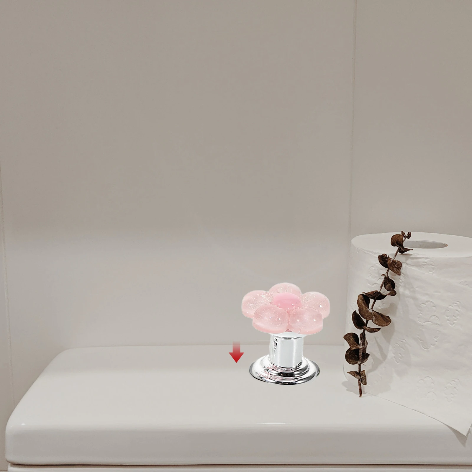 

5Pcs Toilet Button Pusher Universal Fit Creative Flower Shape Manicure Protection Toilet Tank Button Decoration