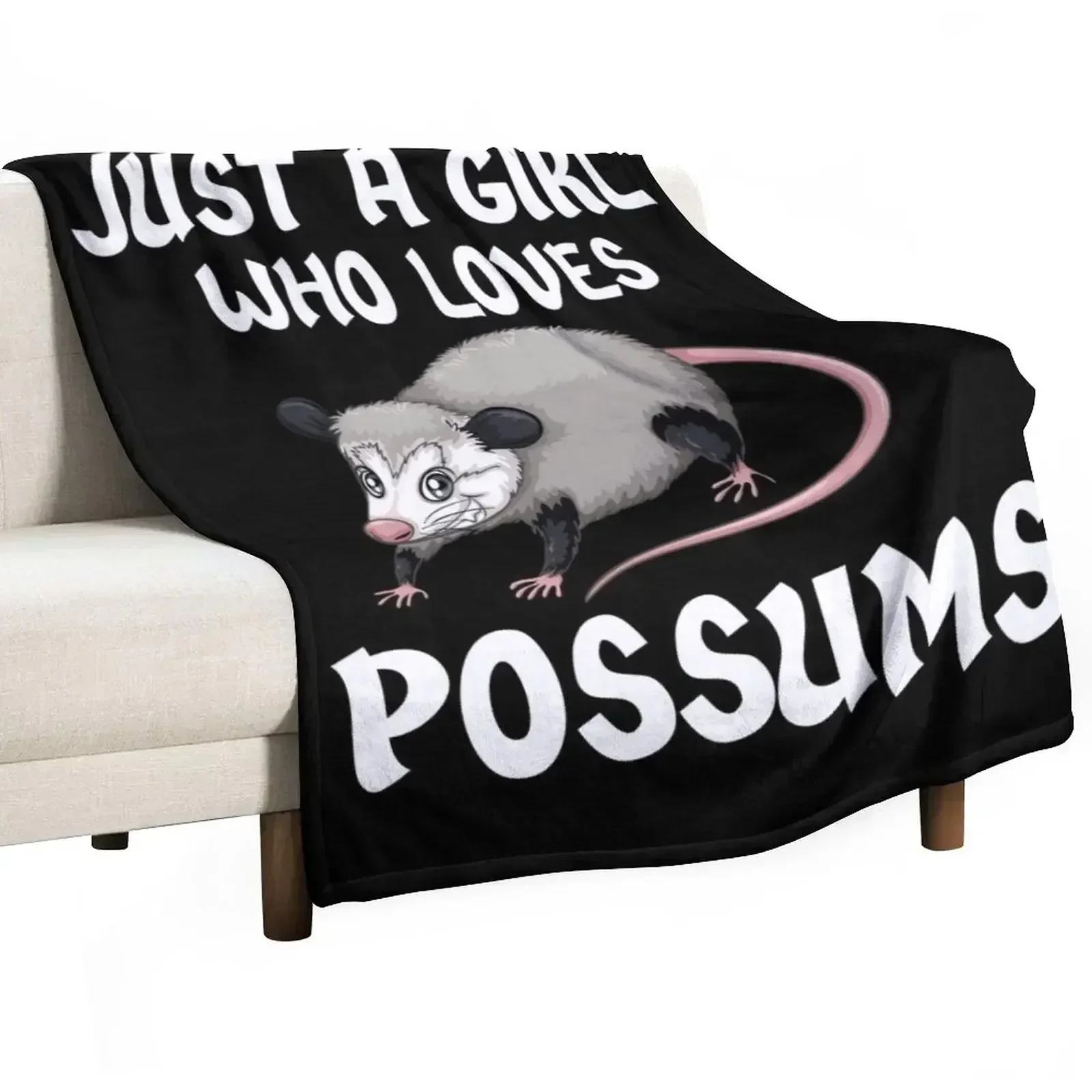 

Just A Girl Who Loves Possums Throw Blanket for babies Large Single Blankets