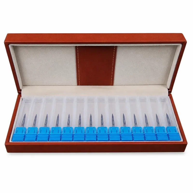 14PCS Tungsten Carbide Alloy Scribing Tool Bits Set Engraving Blades for Model GK Garage Kit Modification 0.075-3.0mm